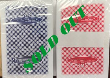 Gemaco Proflex Plastic Playing Cards: 2-deck, Narrow Size, Regular Index, Red/Blue with Border